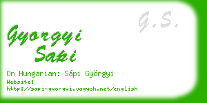 gyorgyi sapi business card
